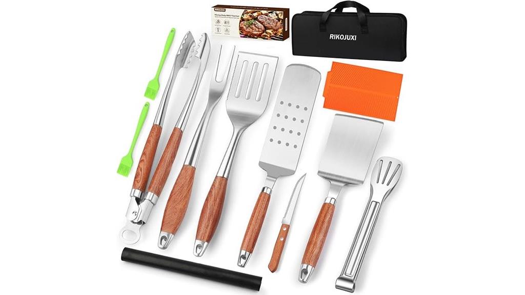 16 inch stainless steel grill set