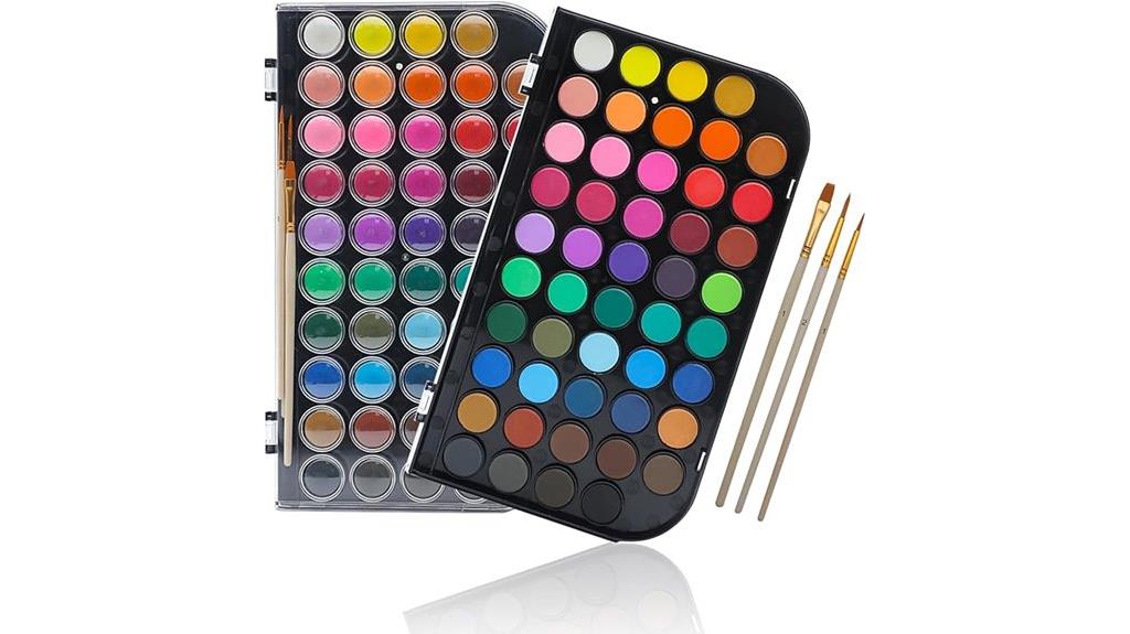 48 color watercolor cake set