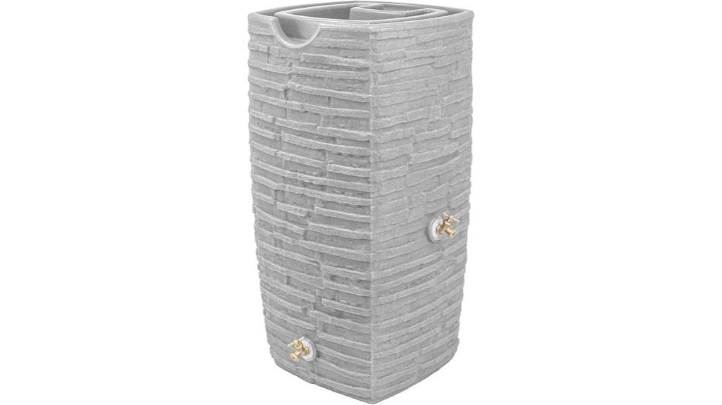 50 gallon brass rain barrel