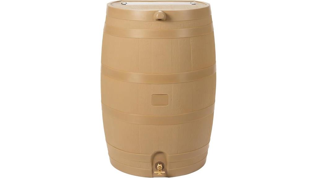 50 gallon oak rain barrel