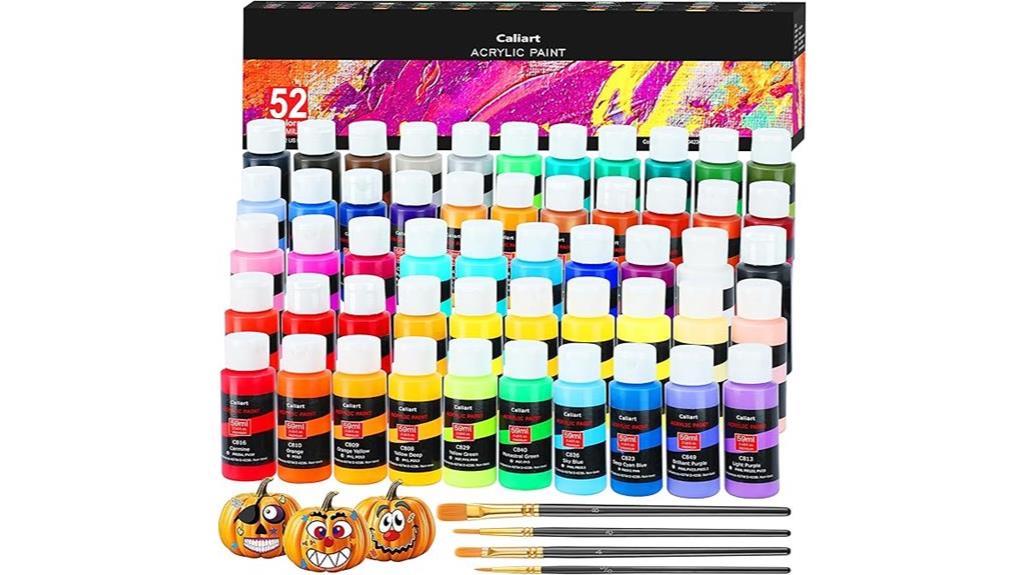 52 color acrylic paint set