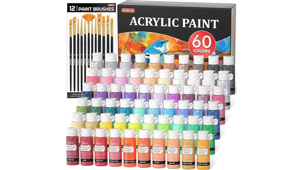 72 color acrylic paint set