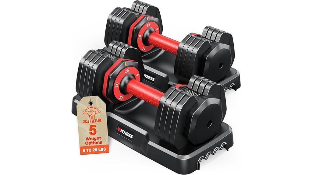 adjustable dumbbells home gym