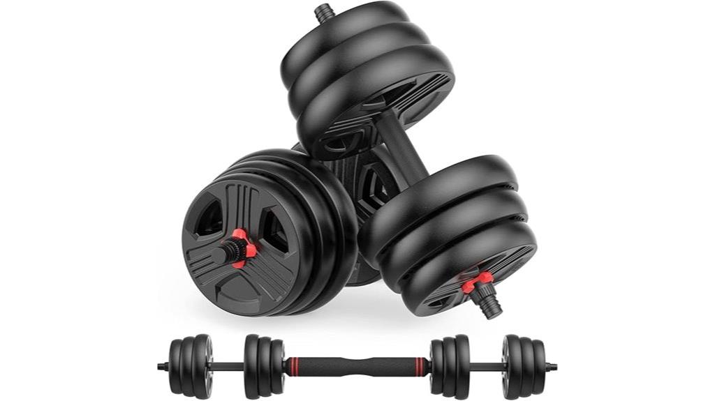 adjustable weight dumbbell set