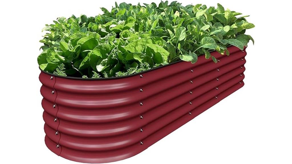 barn red galvanized garden beds