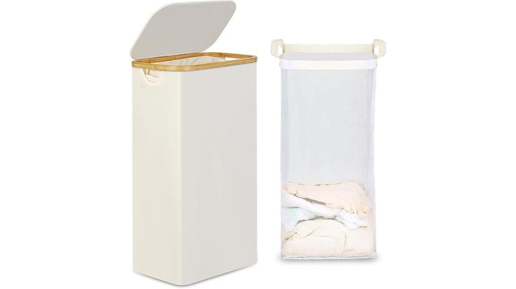 beige slim laundry basket