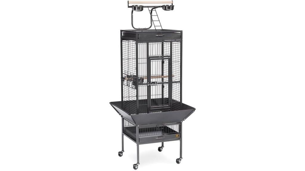 black hammertone iron cage