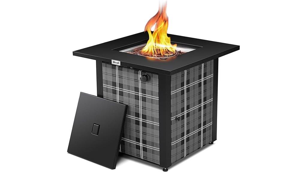 black propane fire pit