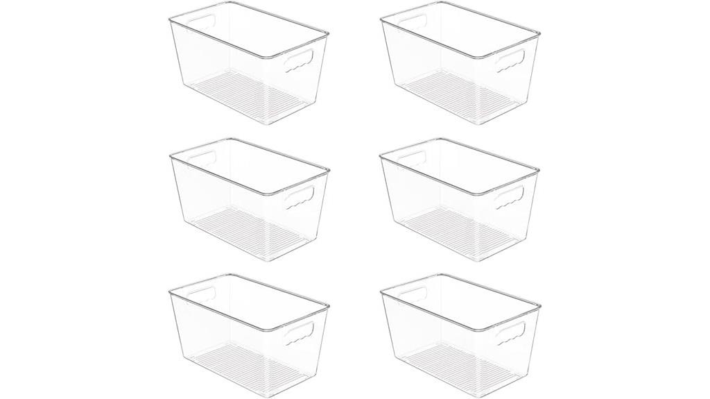 clear pantry storage bins
