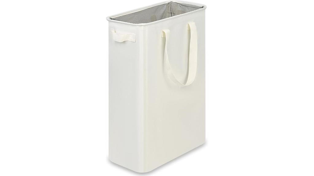 collapsible beige laundry basket