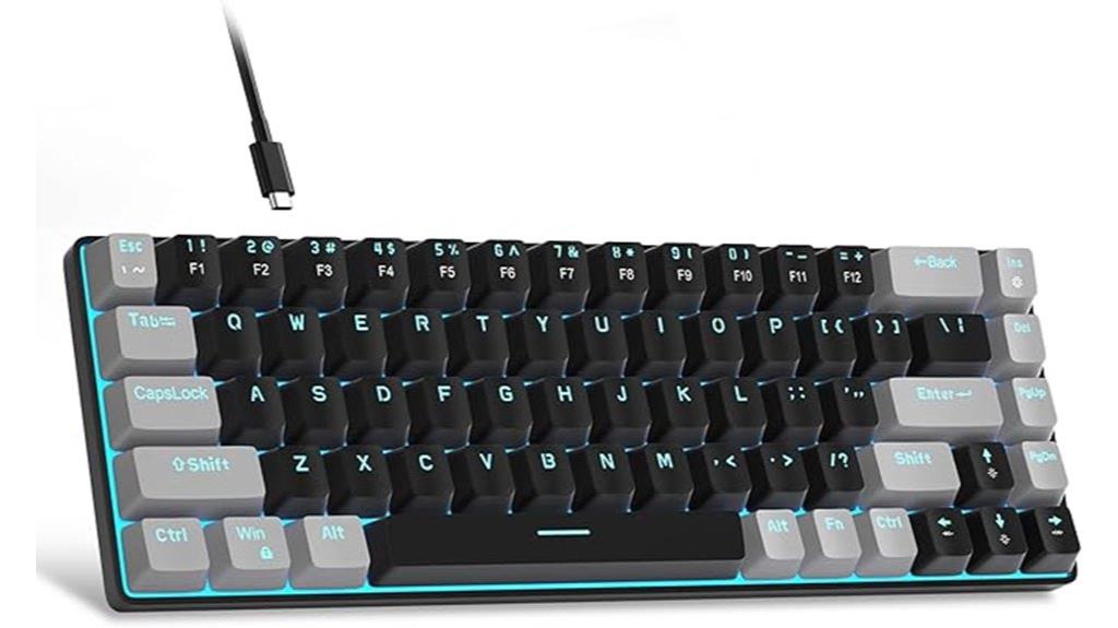 compact mechanical gaming keyboard