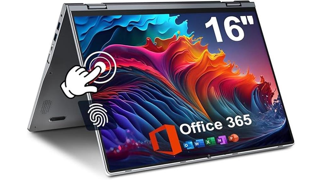 convertible touchscreen laptop with 16gb