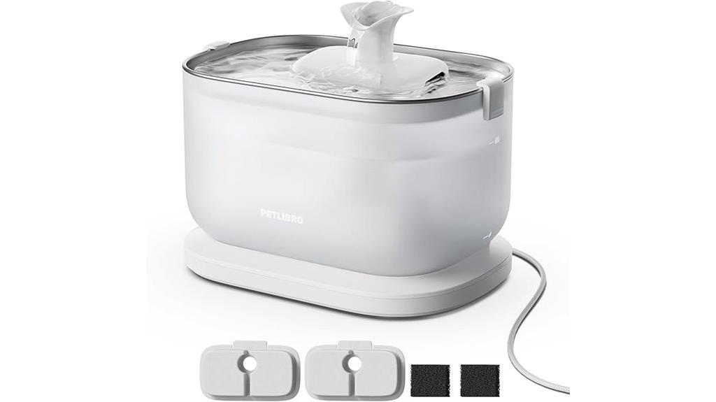 corded stainless steel fountain