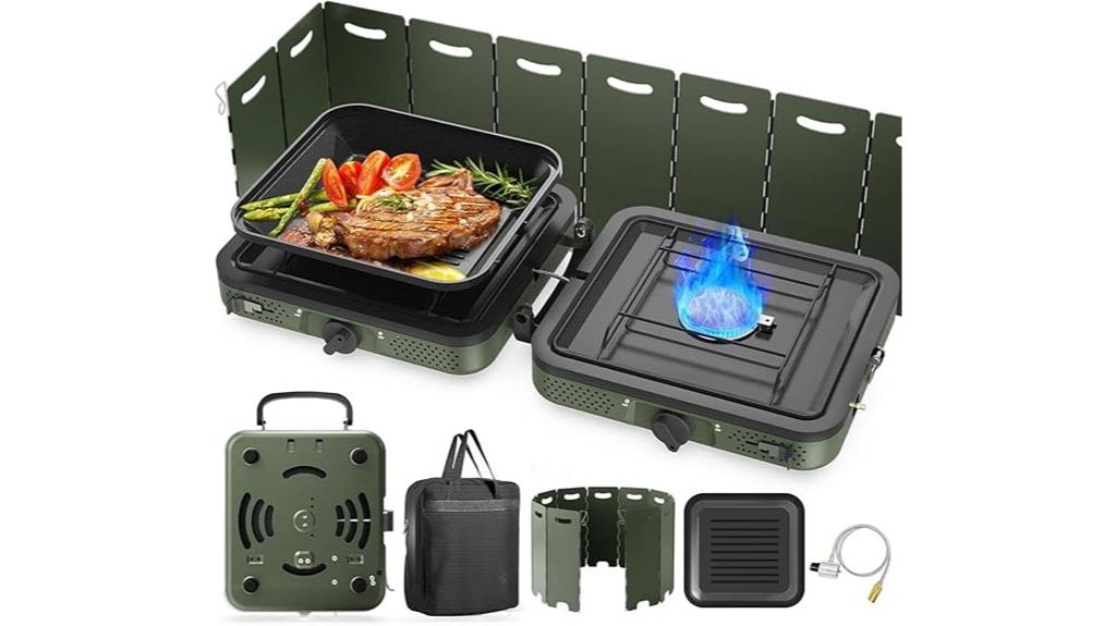 dual burner portable stove