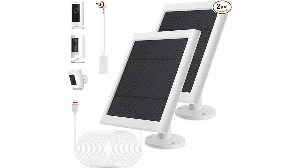 dual solar panels for cameras