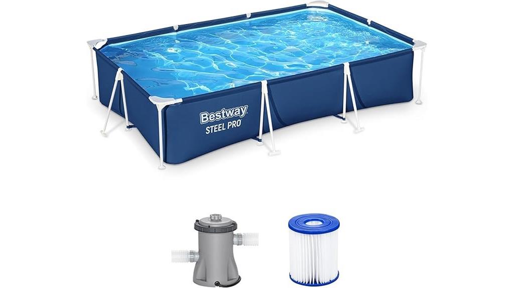 durable rectangular above ground pool