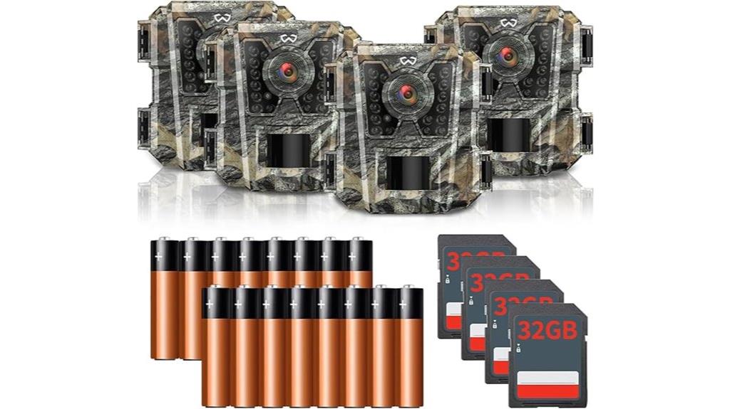 four pack wildlife cameras