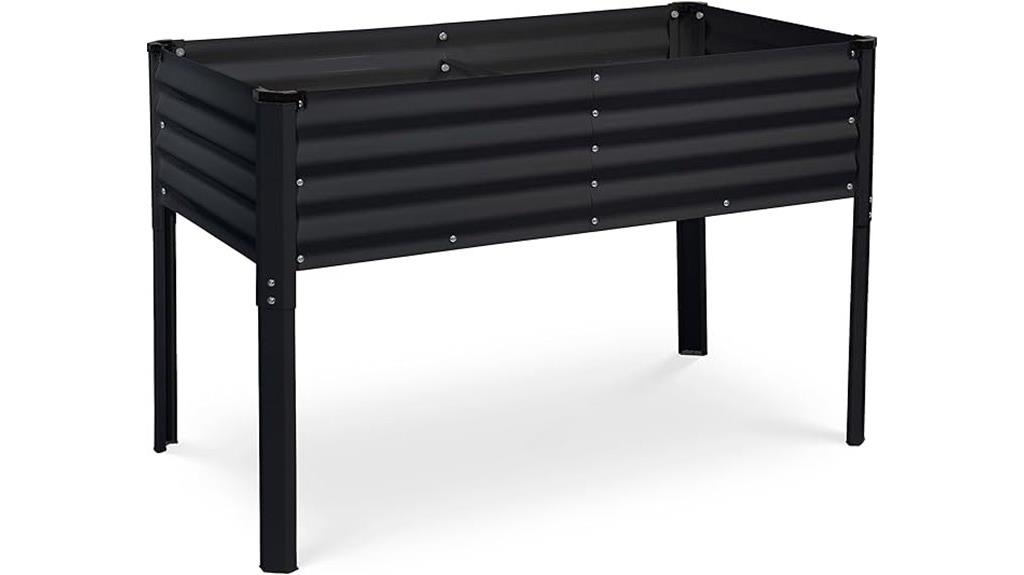galvanized legged garden bed