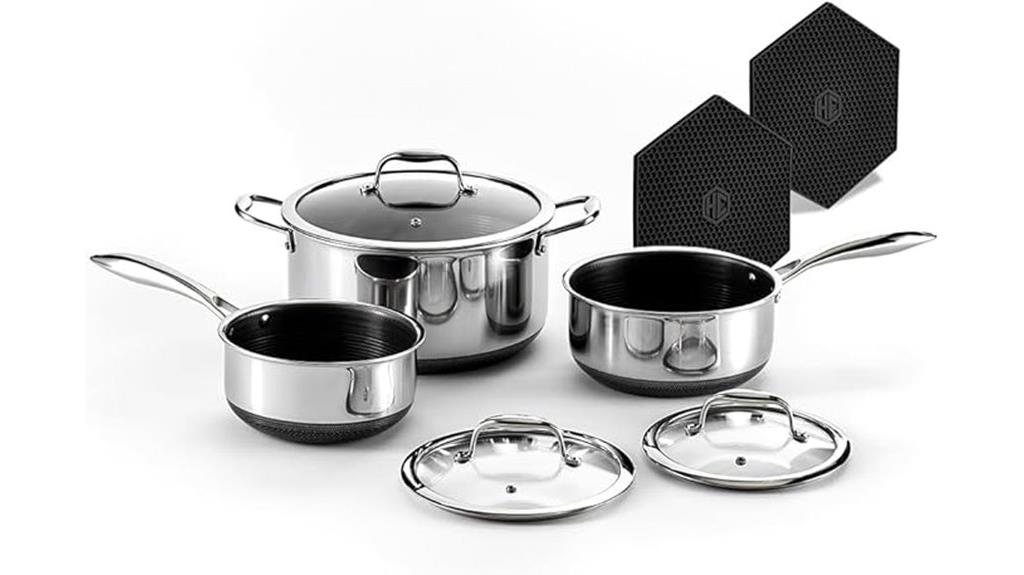 hexclad 6 piece nonstick set