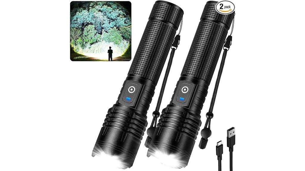 high lumen rechargeable flashlights