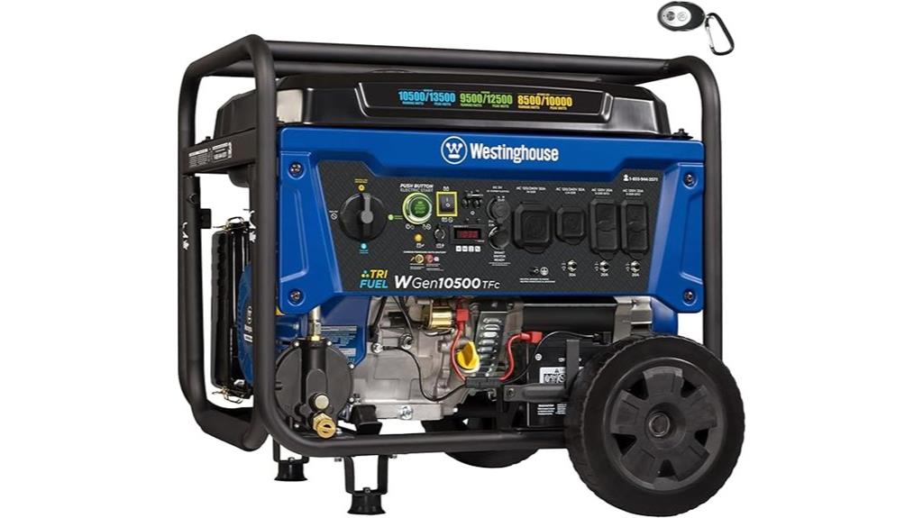 high peak power tri fuel generator
