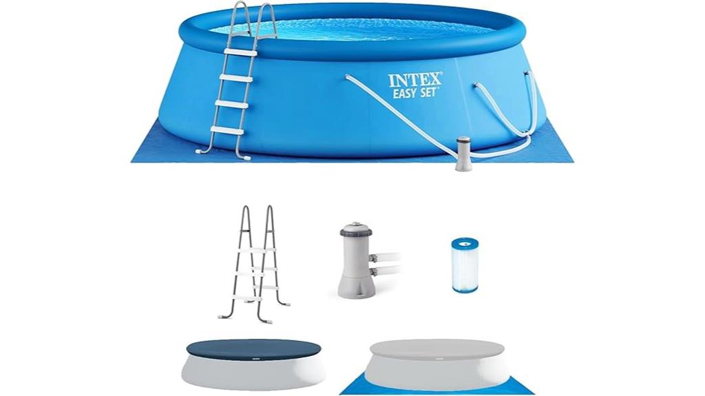 inflatable 15ft pool set