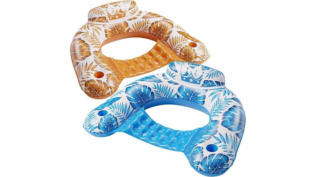 inflatable pool float set
