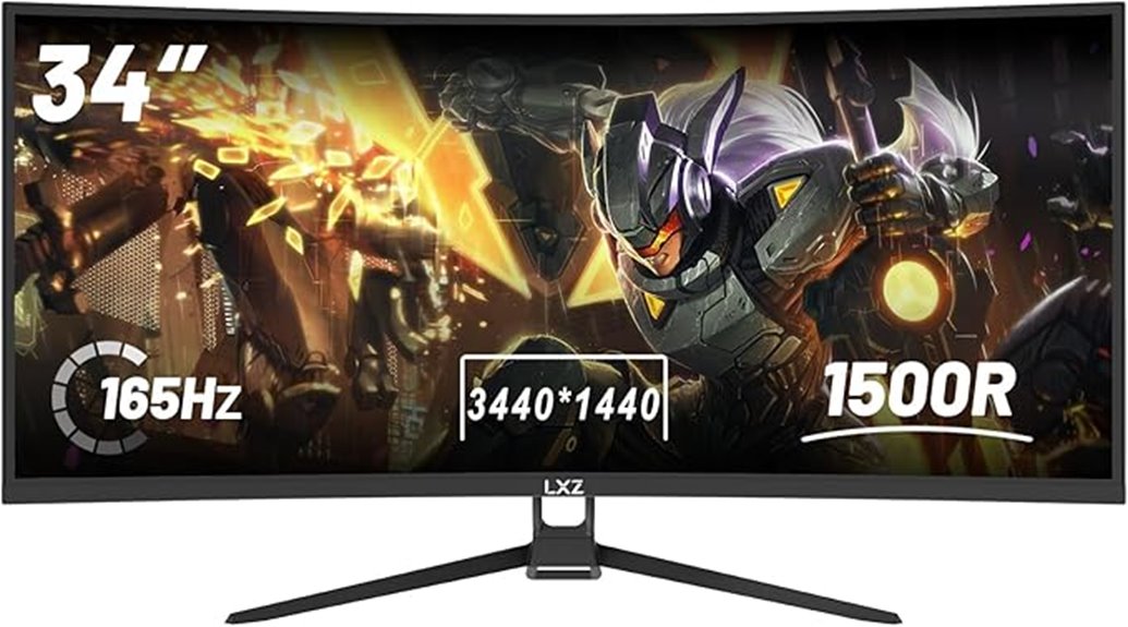 large 34 inch gaming monitor