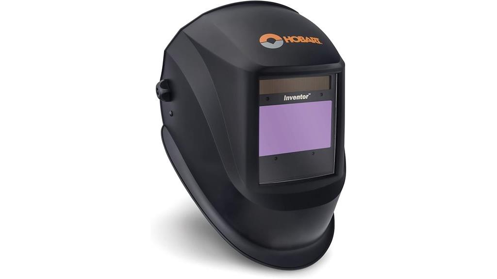 large black welding helmet