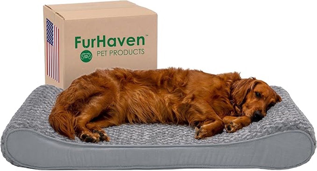 large furhaven dog bed