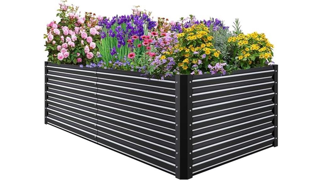 large galvanized garden bed