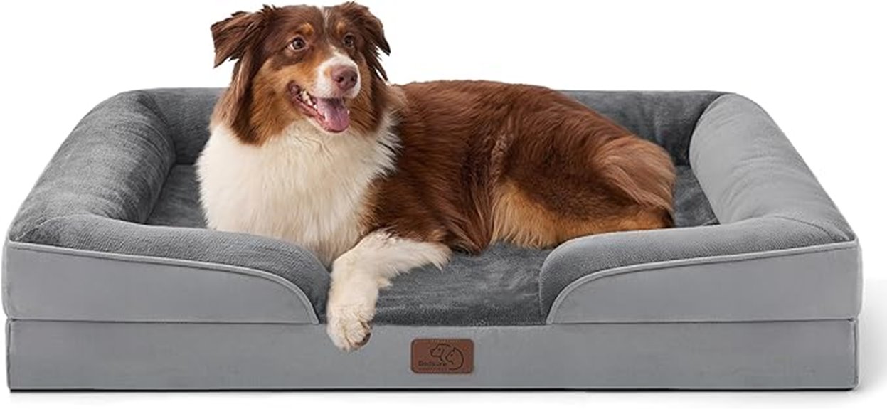 large grey orthopedic bed