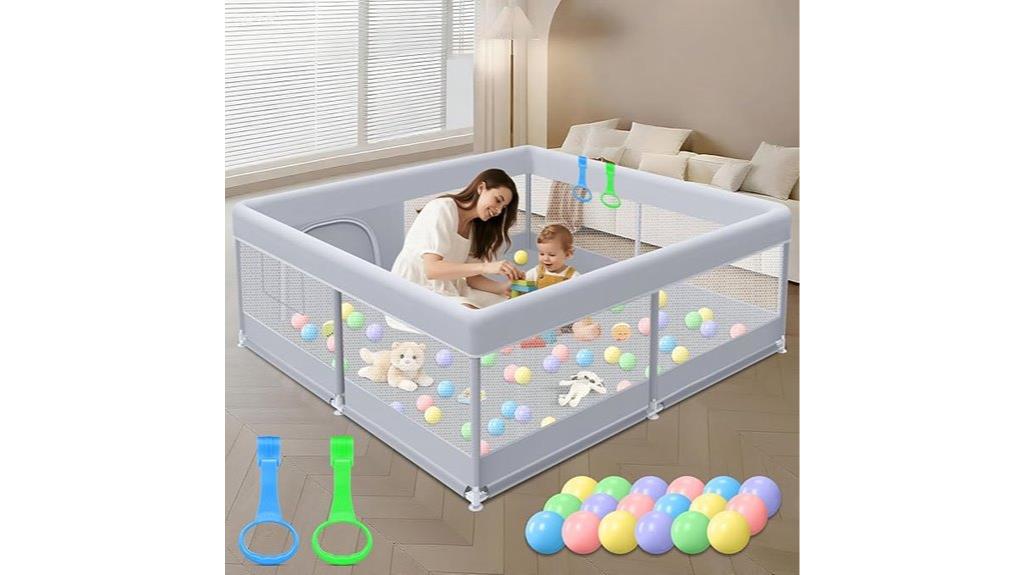 large mesh fabric playpen
