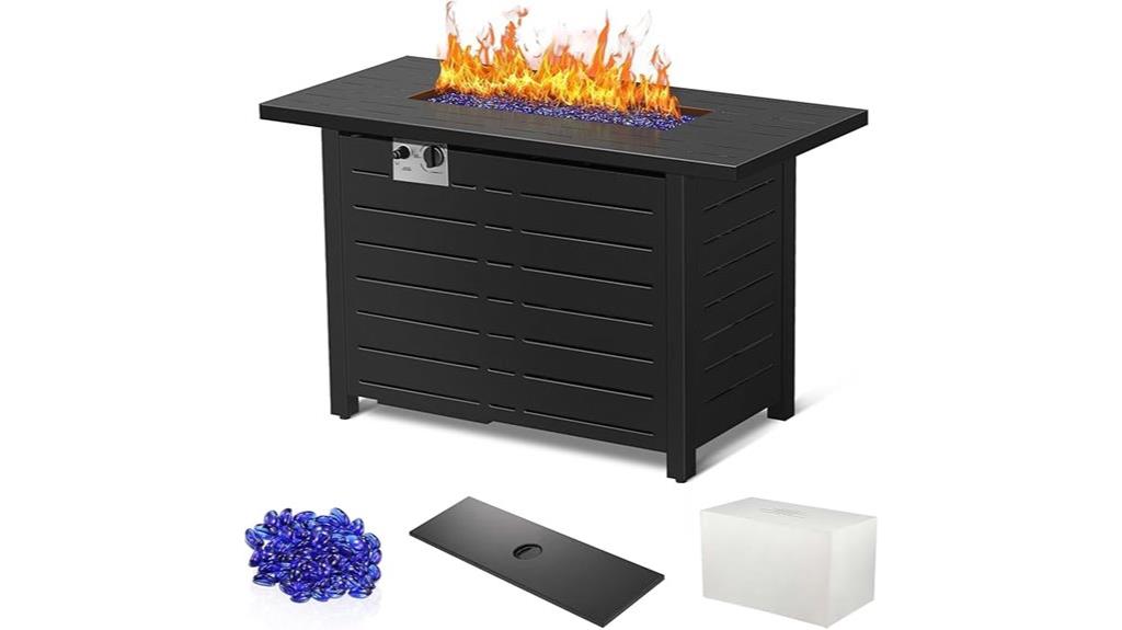 large propane fire table