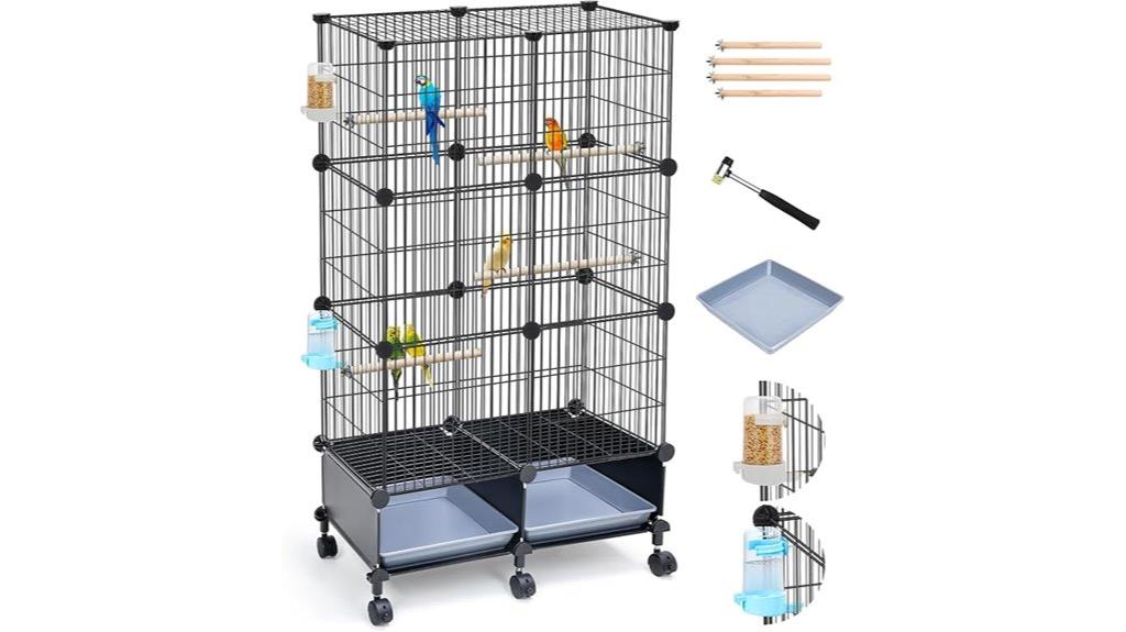 large wooden perch cage
