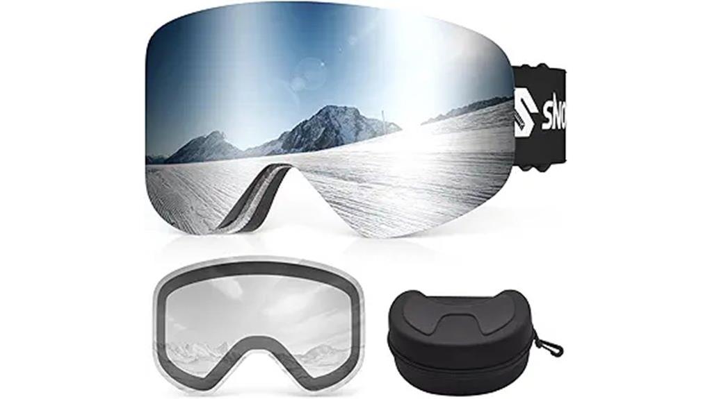 magnetic uv400 ski goggles