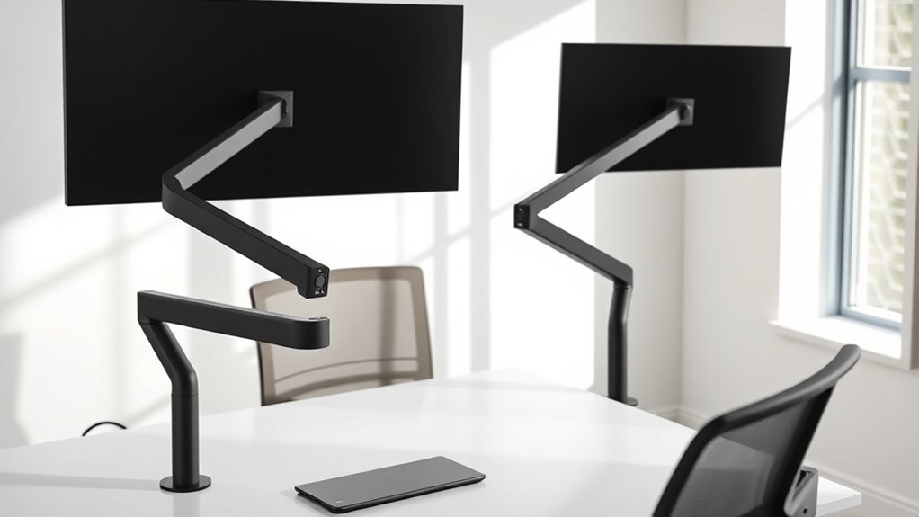 monitor arm compatibility and adjustability