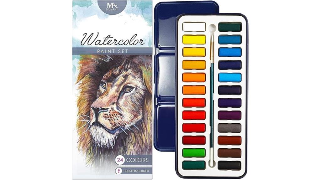 mozart watercolor metal box