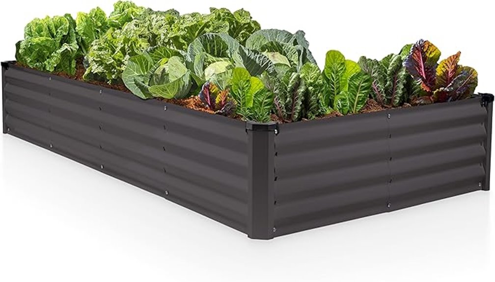 outdoor galvanized garden bed
