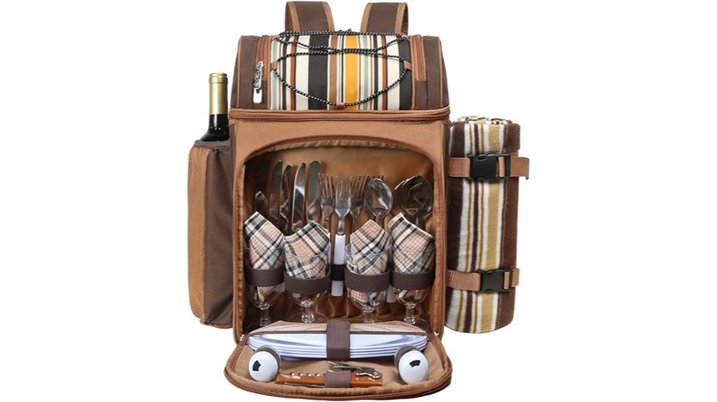 picnic backpack for four