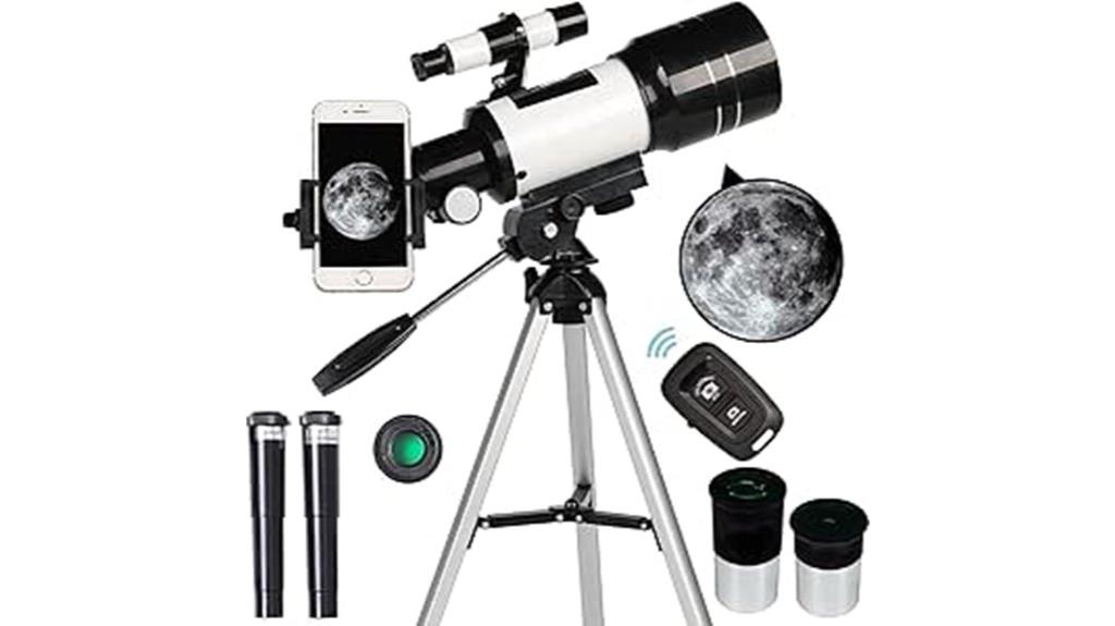 portable 70mm refractor telescope