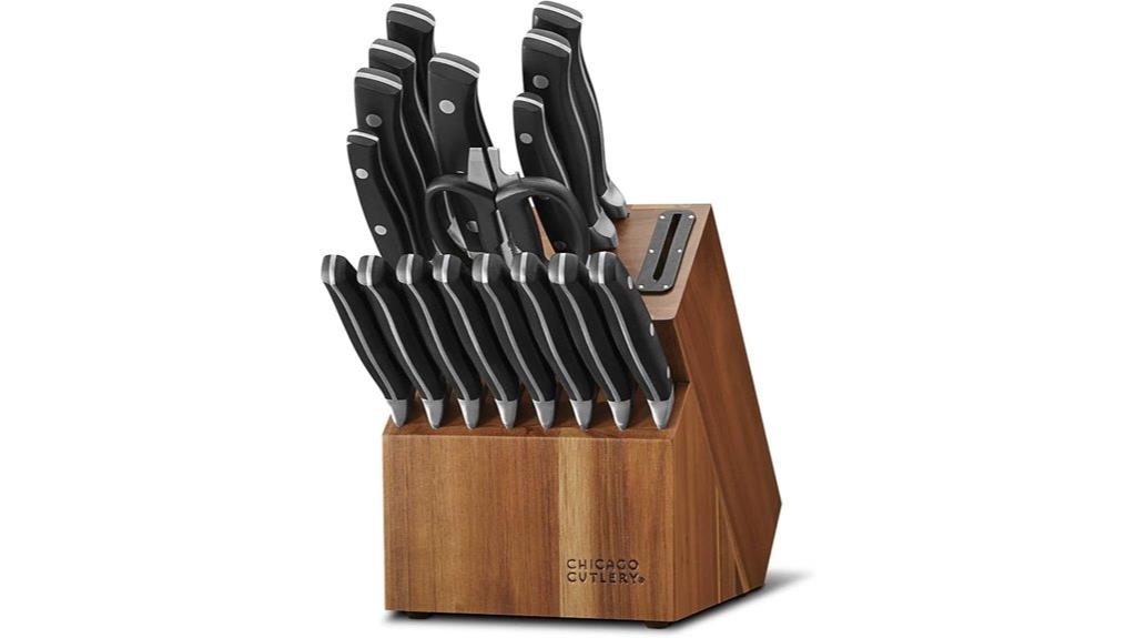 premium knife set with sharpener