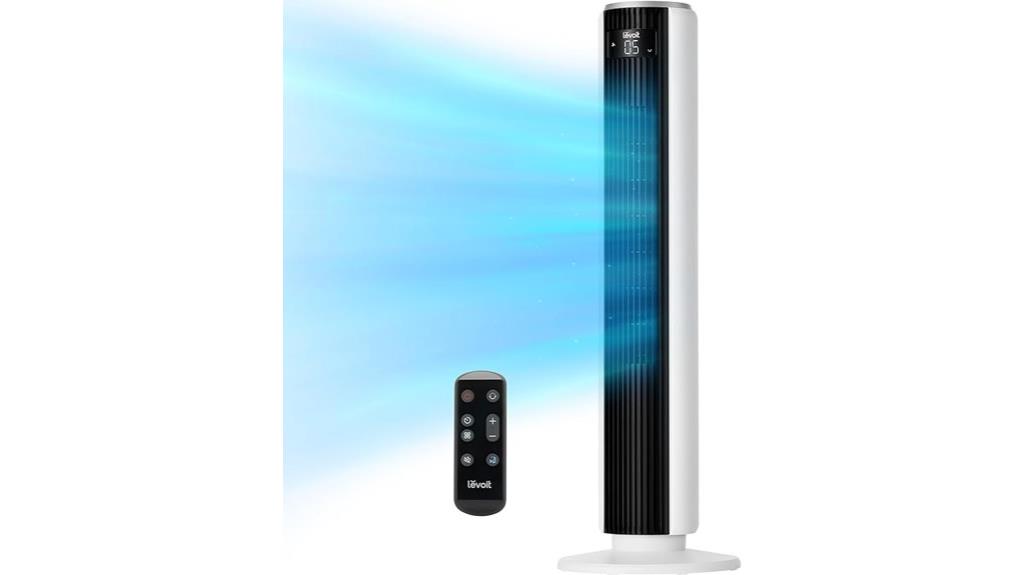 quiet tower fan remote