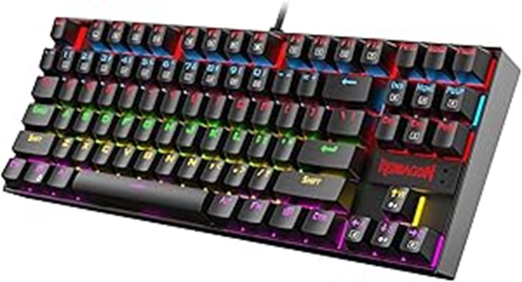 redragon 87 key led keyboard