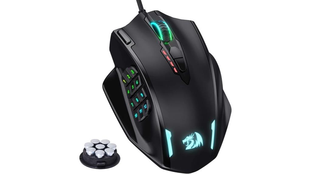 rgb gaming mouse with twelve buttons