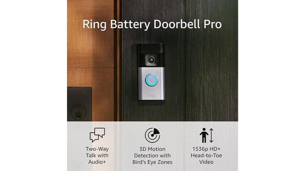 ring pro doorbell with 3d detection
