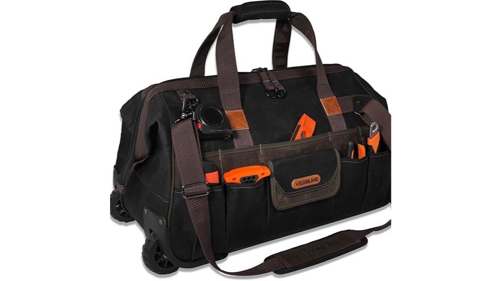 rolling 48 pocket tool bag