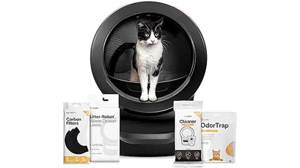 self cleaning litter box bundle