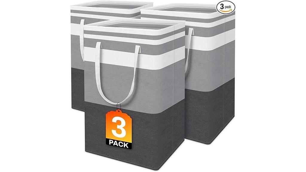 set of three laundry baskets