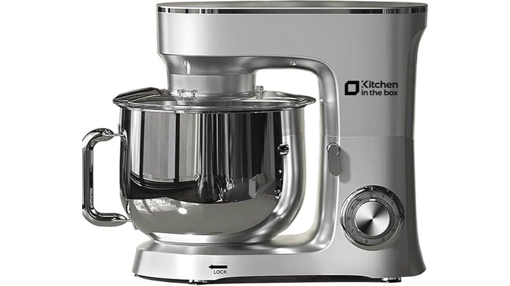 silver kitchen stand mixer